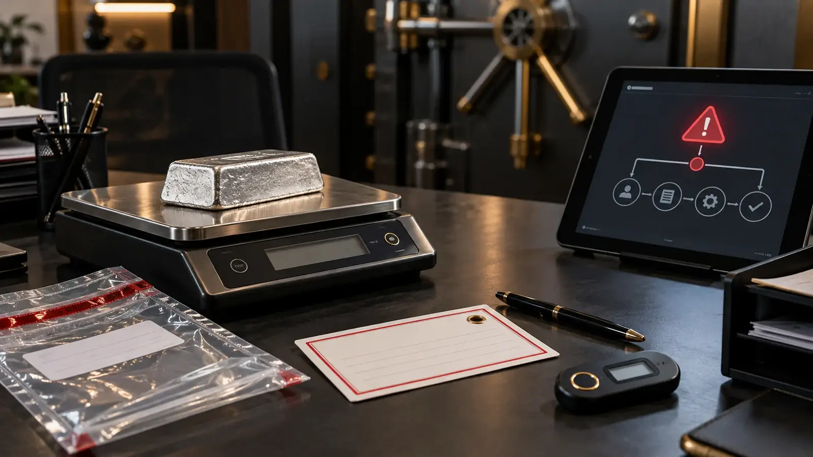 Coin shop exception review station with quarantined item and approval workflow