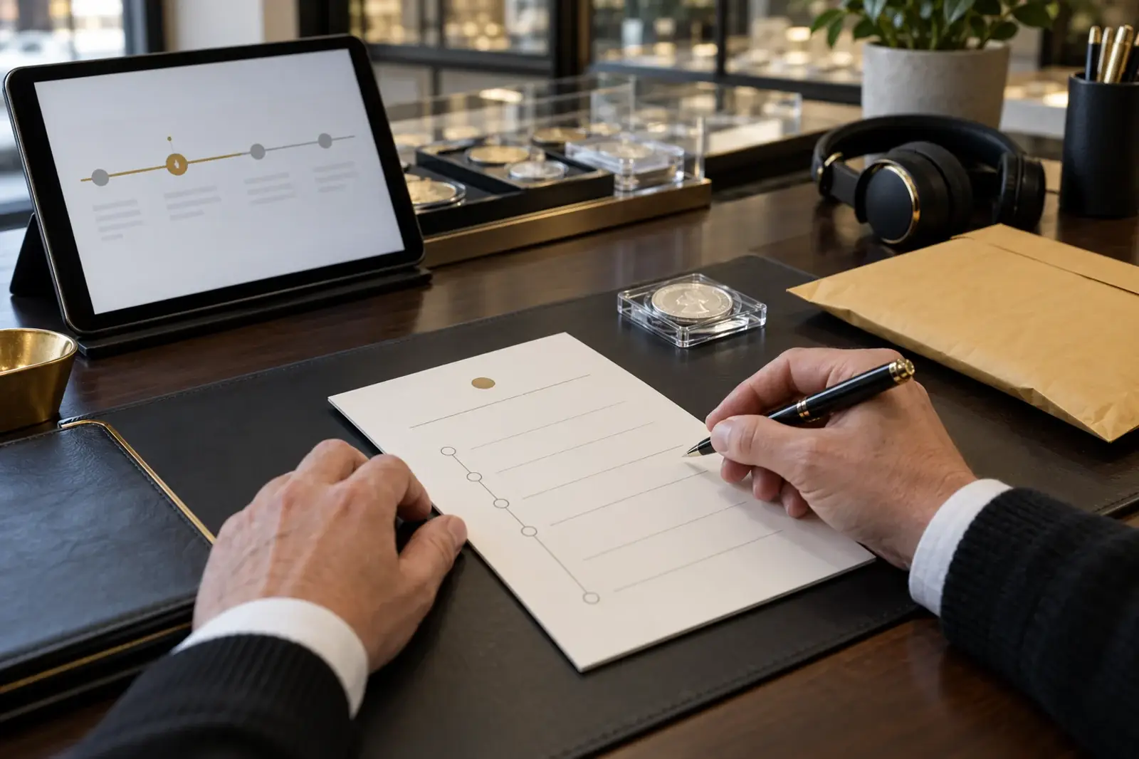 Client records organized for bullion buyers, sellers, estates, and collectors