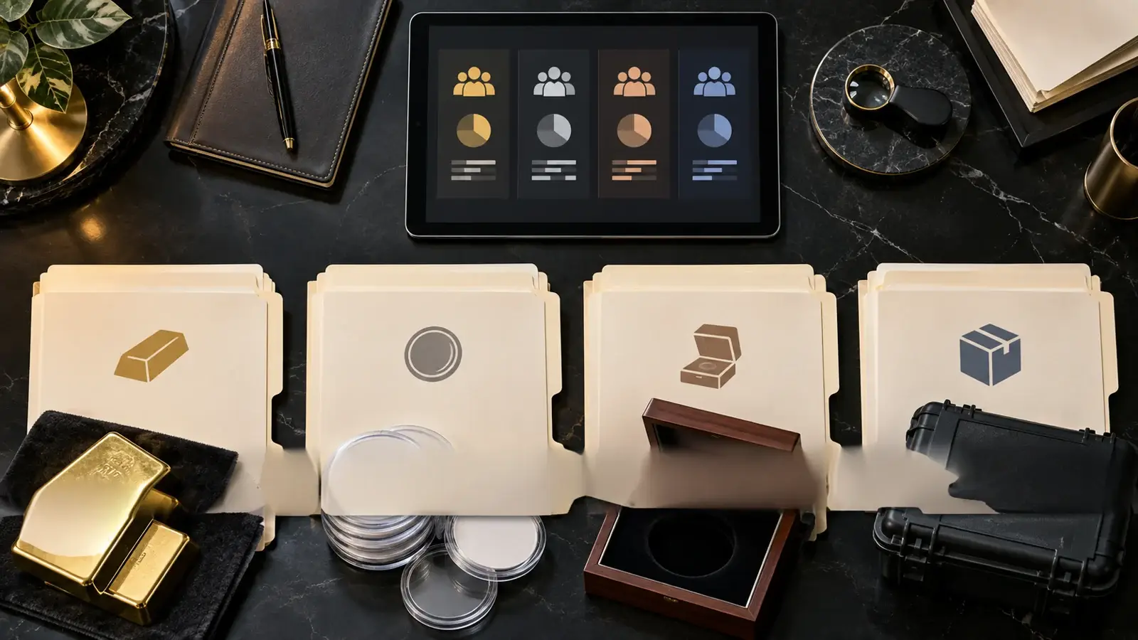 Coin shop follow-up calendar connected to client history and tasks