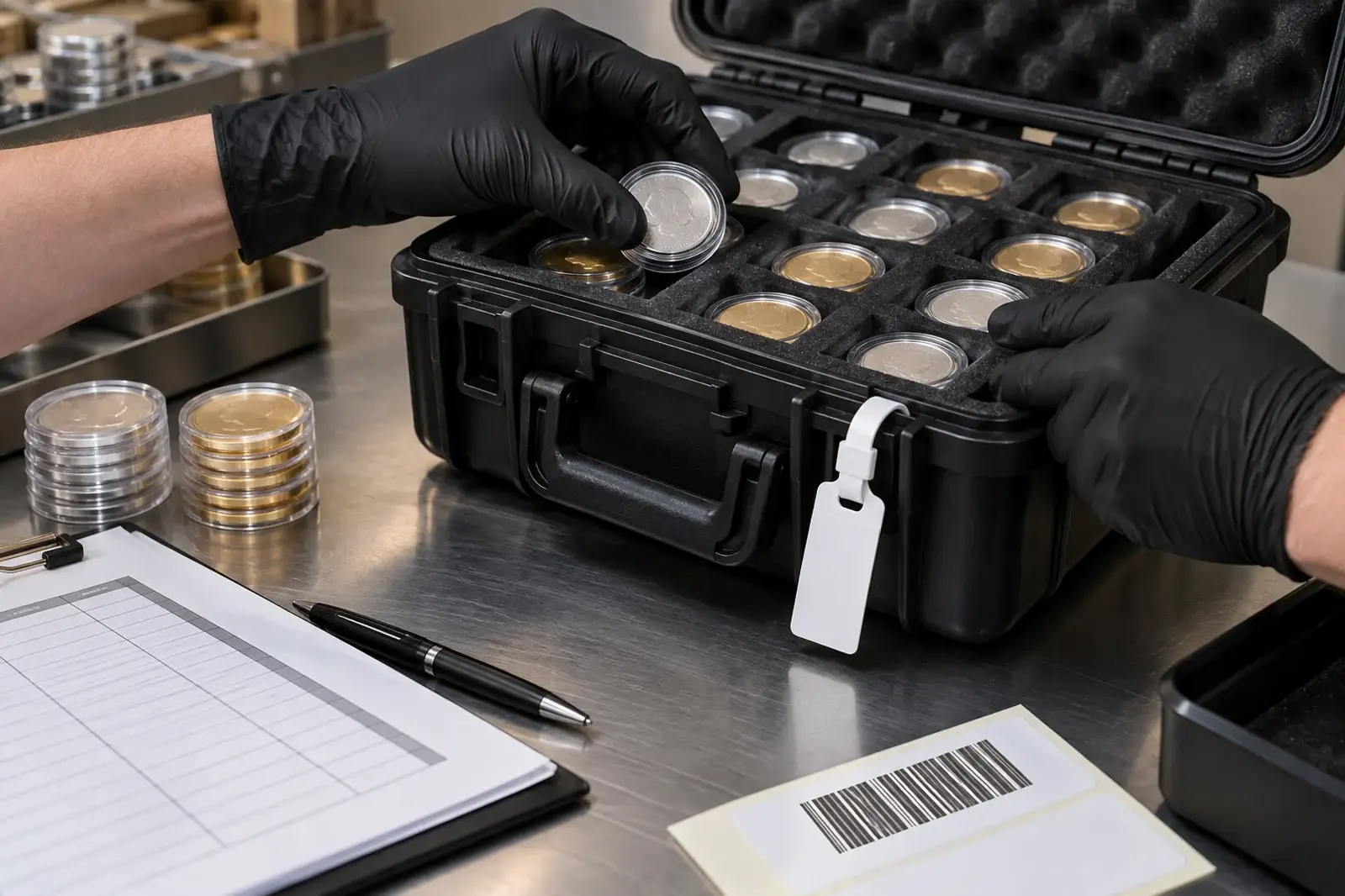 Bullion transfer being independently picked, verified, and sealed