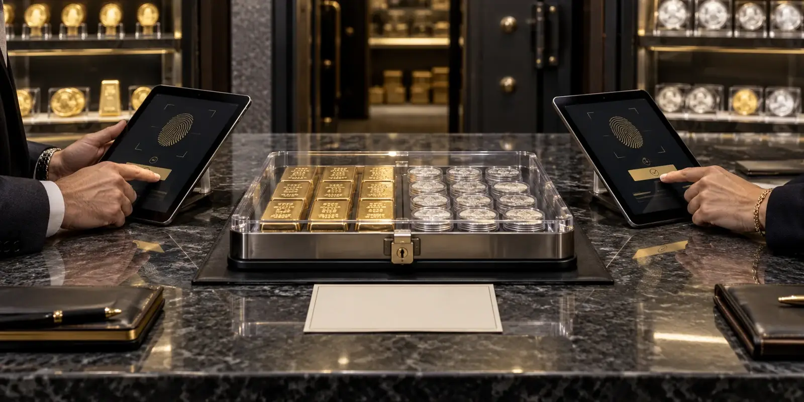 Two-person approval of a high-value precious-metals purchase